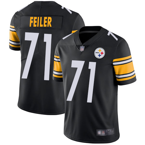 Youth Pittsburgh Steelers Football 71 Limited Black Matt Feiler Home Vapor Untouchable Nike NFL Jersey